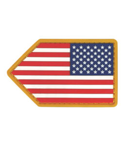PVC rubber patch of the American Flag. Indicating Zone West can do custom PVC patches.