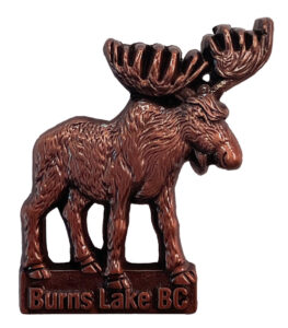 custom 3d pin of a moose